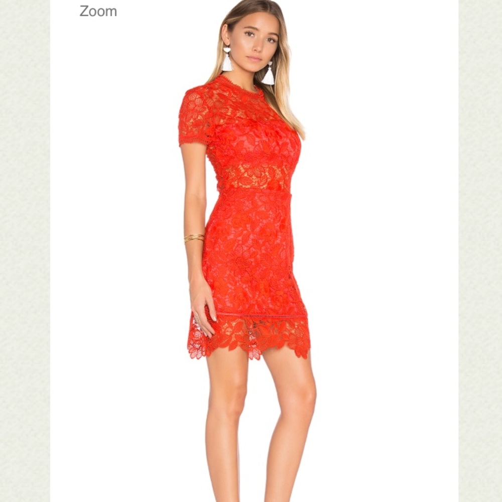 Lovers + Friends Red Lace Dress
